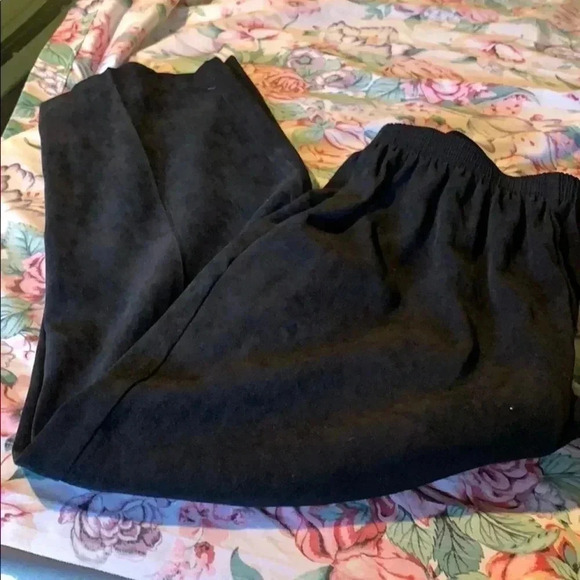 Briggs New York Womens Black Casual Pants Size Medium With Elastic Waist - Picture 1 of 8